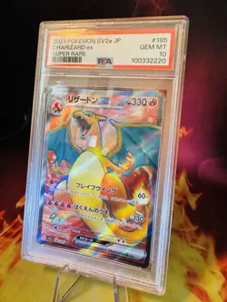 2023 Pokemon Japanese SV2a Pokemon 151 Super Rare #185 Charizard EX PSA 10 - Image 3