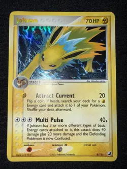Jolteon 8/115 Rare - 2005 Pokemon Unseen Forces Reverse Holo Stamp MP - Image 1