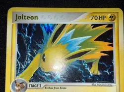 Jolteon 8/115 Rare - 2005 Pokemon Unseen Forces Reverse Holo Stamp MP - Image 2