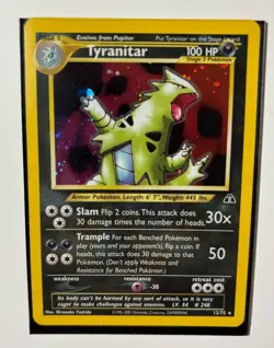 Pokemon Tyranitar 12/75 Neo Discovery 2001 Holo Rare - Image 1