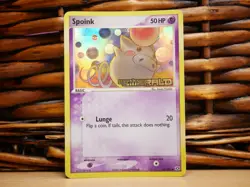 Pokemon SPOINK 66/106 REVERSE HOLO | MP Moderate Play | EX Emerald | 2005 - Image 1
