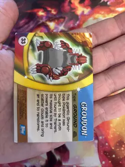 Groudon #33 Pokemon Topps Advanced Challenge 2004 RARE Vintage - Image 2