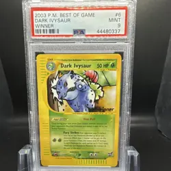 Pokemon Dark Ivysaur 6 Best of Game Winner Promo Regular PSA 9 2003 TCG - Image 1