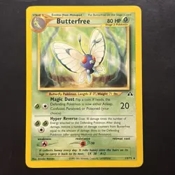 Pokemon Vintage Rare Butterfree 19/75 Neo Discovery WotC - Image 1