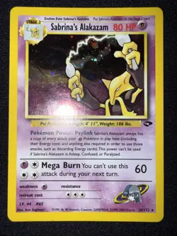 Sabrina's Alakazam 16/132 Holo - Pokemon Gym Challenge LP Vintage - Image 1