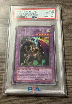 2003 YU-GI-OH! LOD-LEGACY OF DARKNESS #039 FIEND SKULL DRAGON PSA 10 POP 4! - Image 1