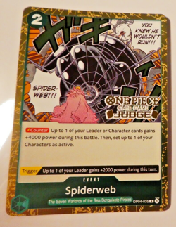One Piece En Card Game Carte Holo Judge Spiderweb OP04-035 English Mint - Image 1