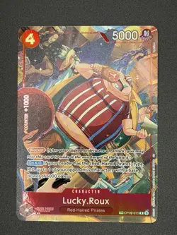 One Piece TCG A Fist of Divine Speed Lucky.Roux Treasure Rare OP09-015 - Image 1