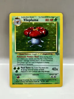 Pokemon TCG Vileplume Jungle 15/64 Unlimited Holo Rare Card 1999 WOTC Vintage - Image 1