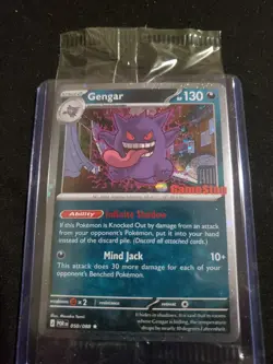Gengar GameStop Promo Perfect Order Pokemon Card In Hand - Image 1