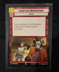 Aggressive Negotiations 179/264 Star Wars Unlimited TCG Card SEC Near Mint NM - Image 1