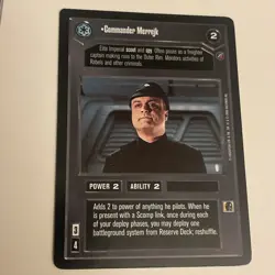 STAR WARS CCG DEATH STAR II RARE CARD COMMANDER MERREJK - Image 1