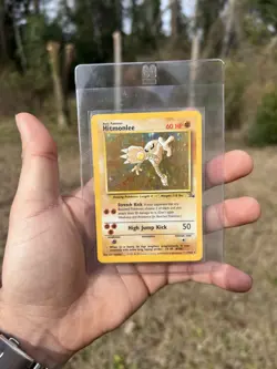 Pokemon TCG Hitmonlee Fossil Holo Card 7/62 Unlimited Rare - Image 2