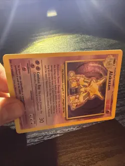 Alakazam 1/102 Base Set Holo Rare Pokemon Card HP - Image 2