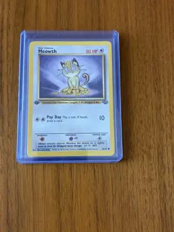 Pokemon TCG Base Set Meowth 1st Edition 56/64 Lot of 3 Cards English 1999 (3x) - Image 1