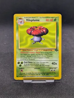 Vileplume 31/64 Non Holo Jungle Set Rare Pokemon Card WOTC Played - Image 1