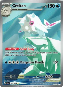 Pokemon TCG Cetitan Illustration Rare Card Surging Sparks 201/191 NM - Image 1
