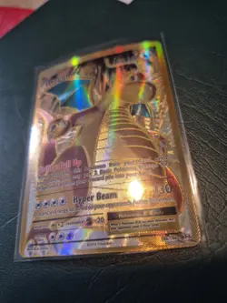 2016 Dragonite EX 106/108 Full Art Golden Holo XY Evolutions Card NM - Image 3