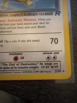 Dark Dragonite 22/82 Team Rocket-Unlimited Edition Regular NM. Clean Card - Image 5