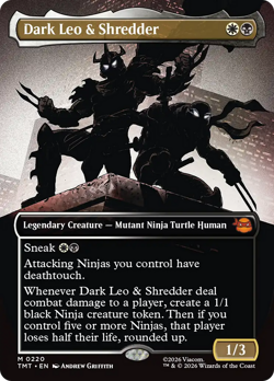 Dark Leo & Shredder (FOIL) x1 - MTG Teenage Mutant Ninja Turtles TMT #220 - Image 1