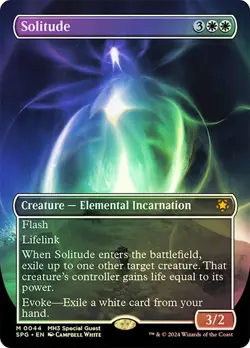 1x NM BORDERLESS FOIL Solitude MTG MH3 Special Guest SV - Image 1