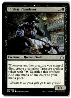 MTG Pitiless Plunderer - Rivals of Ixalan Moderately Played English - Image 1