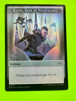 MTG Duskmourn -House of Horror- Kaito,Bane of Nightmares / Gremlin - Foil token - Image 1