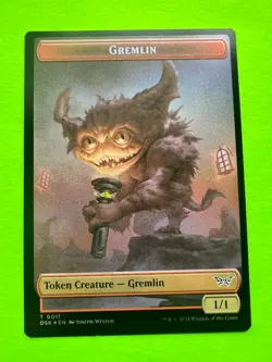 MTG Duskmourn -House of Horror- Kaito,Bane of Nightmares / Gremlin - Foil token - Image 2