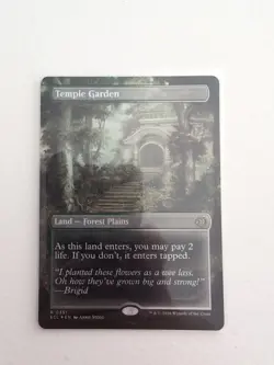 1x Temple Garden ~~ Borderless - Foil NM-Mint, English Lorwyn Eclipsed MTG Magic - Image 1