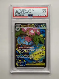 POKEMON 2025 MEG EN MEGA VENUSAUR Ultra Rare ex PSA 9 - Image 1