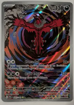 Pokemon Yveltal Illustration Rare Full Art 205/182 SV04 Paradox Rift Holo Card - Image 1