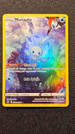 Pokemon TCG Manaphy GG06/GG70 Sw&Sh Crown Zenith: Galarian Gallery Ultra Rare NM - Image 2