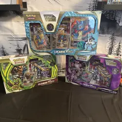 SET OF 3!!! Pokemon Lucario&Zoroark&Kleavor VSTAR Premium Collection - Image 1