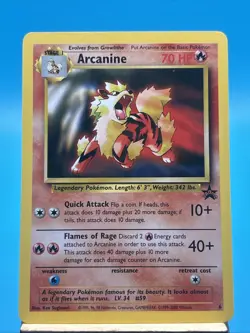 Pokemon Card TCG Arcanine Black Star Promo 6 League 2000 Rare LP - Image 1