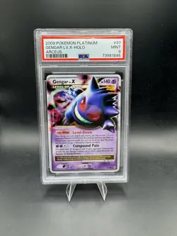 2009 Pokemon Platinum Arceus Gengar LV.X Holo #97/99 PSA 9 - Image 1