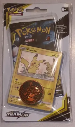 POKEMON TCG TEAM UP CHECKLANE BLISTER BOOSTER PACK W/PIKACHU SM162 820650801976 - Image 4