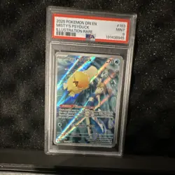 Pokemon Misty's Psyduck #193 Sv10 Destined Rivals Illustration Rare Holo PSA 9 - Image 1