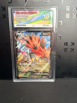 Galarian Zapdos V TG19/TG30 Pokemon Card Astral Radiance - ACE 10 not PSA 10 - Image 1