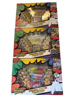 Lot of (3) Pokemon TCG Ascended Heroes Premium Poster Collection Box Sealed - Image 1