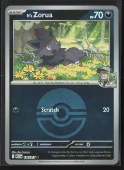 N's Zorua (Poke Ball) Common ME: Ascended Heroes 136/217 NM Pokemon Reverse Holo - Image 1