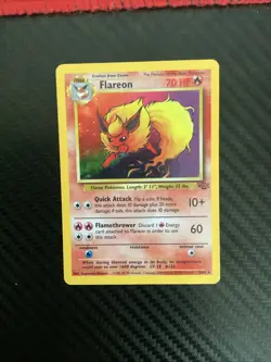Pokemon Flareon 3/64 Jungle Holo Rare WOTC 1999 Unlimited LP Vintage - Image 1