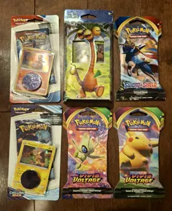 Small Pokemon Sealed Lot Chilling Reign Vivid Sword Shield Sun Moon Battle Packs - Image 1