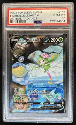 2022 Pokemon SWSH Astral Radiance Hisuian Lilligant V Ultra Rare #163/189 PSA 10 - Image 1