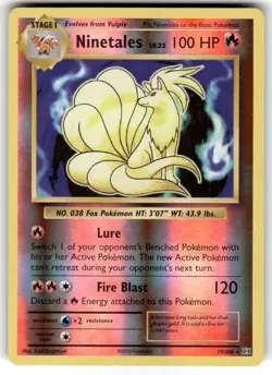Pokemon TCG Ninetails Evolutions 15/108 Reverse Holo Rare NM - Image 1
