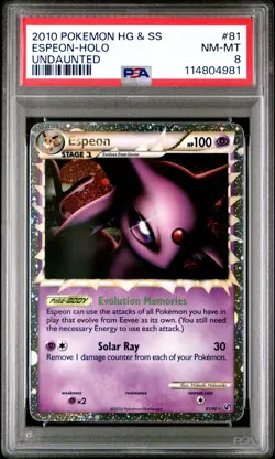 2013 POKEMON UNDAUNTED ESPEON PRIME #81 ULTRA RARE PSA 8 NM #114804981 - Image 1