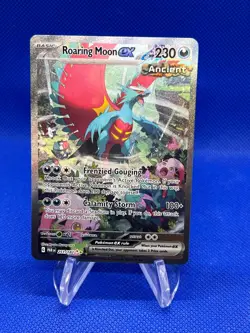 Pokemon SV04 Paradox Rift Roaring Moon ex 251/182 Special Illustration Rare NM - Image 1