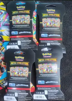 Pokemon TCG, All 4 Mega Evolutions Sleeved Booster Packs - Full Art Set 2025 - Image 2