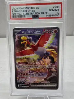 PSA 10 Ethan's Ho-oh ex SIR Pokemon TCG 230/182 Destined Rivals PSA 10 141549890 - Image 1