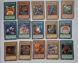Vintage 1996 Yu-Gi-Oh! 15 Cards Lot- MFC 1st Ed Old Vindictive, Kaiser Colosseum - Image 1