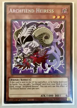 Yugioh! 1x Archfiend Heiress MZMU-EN066 Secret Rare 1st Ed NM - Image 1
